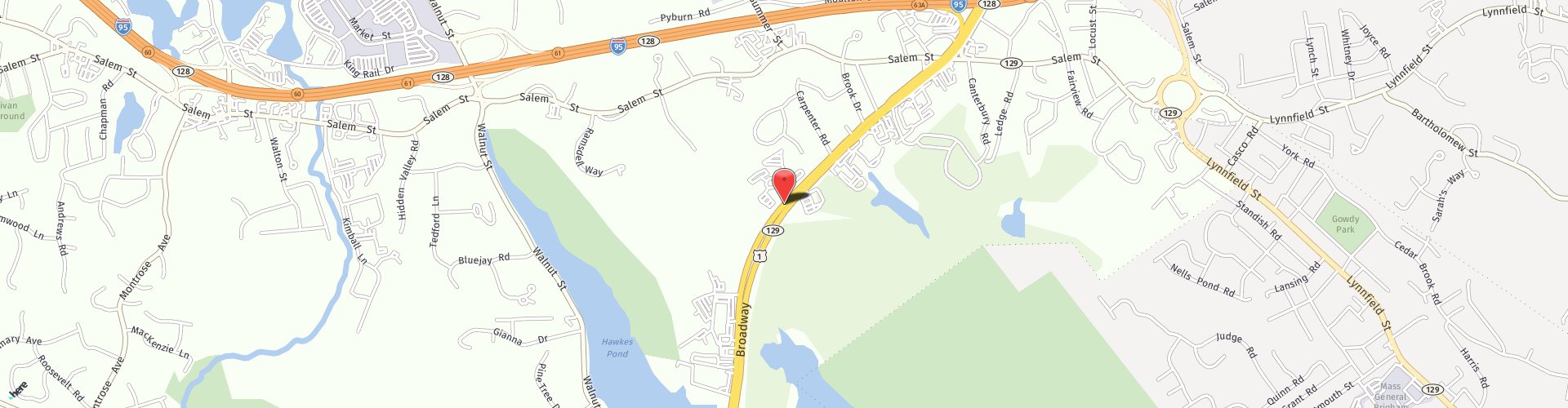 Location Map: 210 Broadway Lynnfield, MA 01940